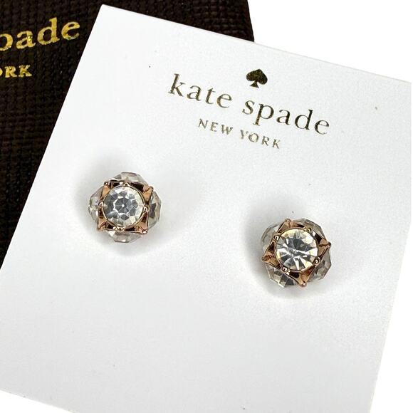 Kate Spade New York Earrings Lady Marmalade Studs Rose Gold With Dust Bag - Picture 1 of 6
